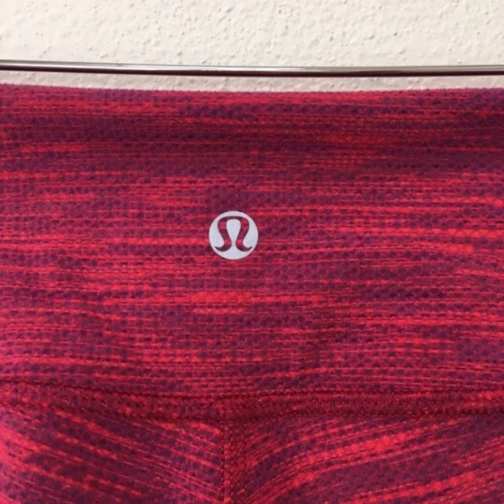 Lululemon Wunder Under WU Crop Leggings Space Dye Bumble Berry Luon Women’s Sz 4